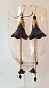 Clochettes noires/fleur longues