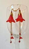 Clochettes longues Rouge Fleur