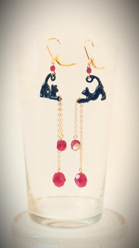 Chat Noir et Rouge Art Déco