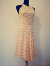 Robe Garden Party: Tissu Daisy jaune (courte et mousseline de soie)