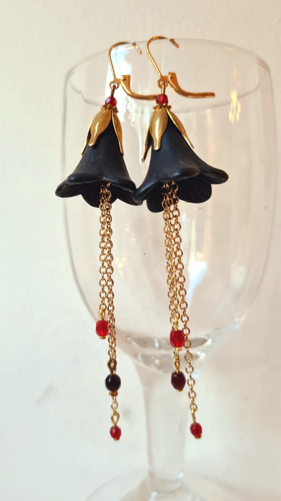 Clochettes longues Noir/rouge