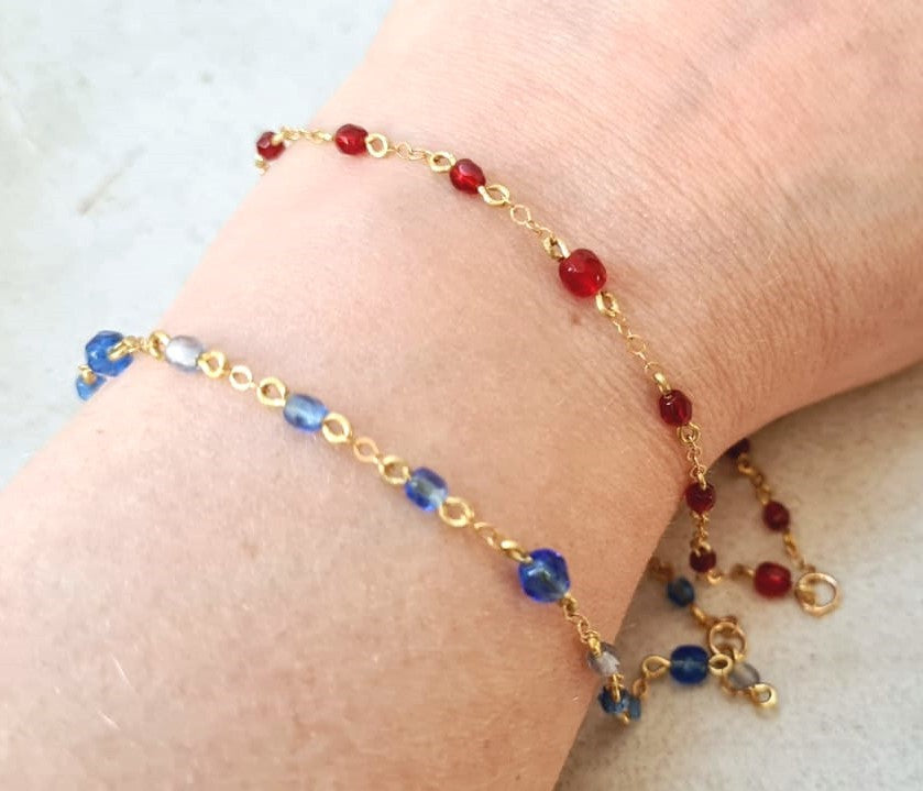 Bracelet Petites Perles Bleu