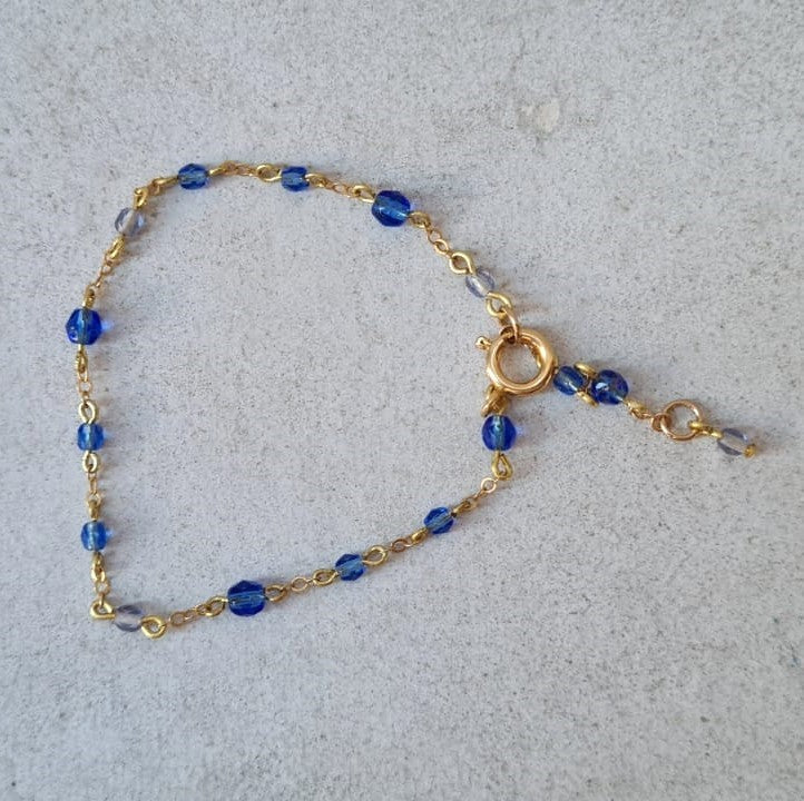 Bracelet Petites Perles Bleu