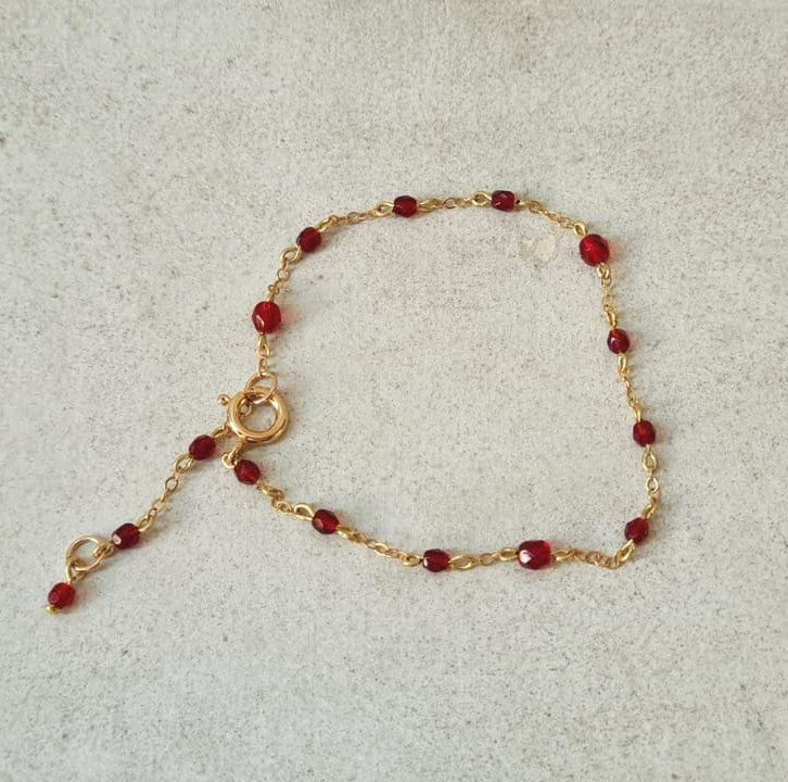 Bracelet Petites Perles Rouges