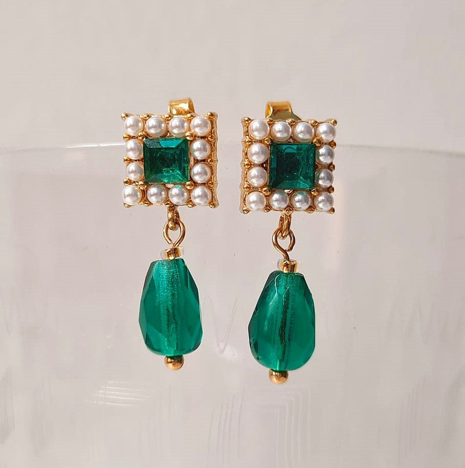 Parure Carré Renaissance Vert Emeraude