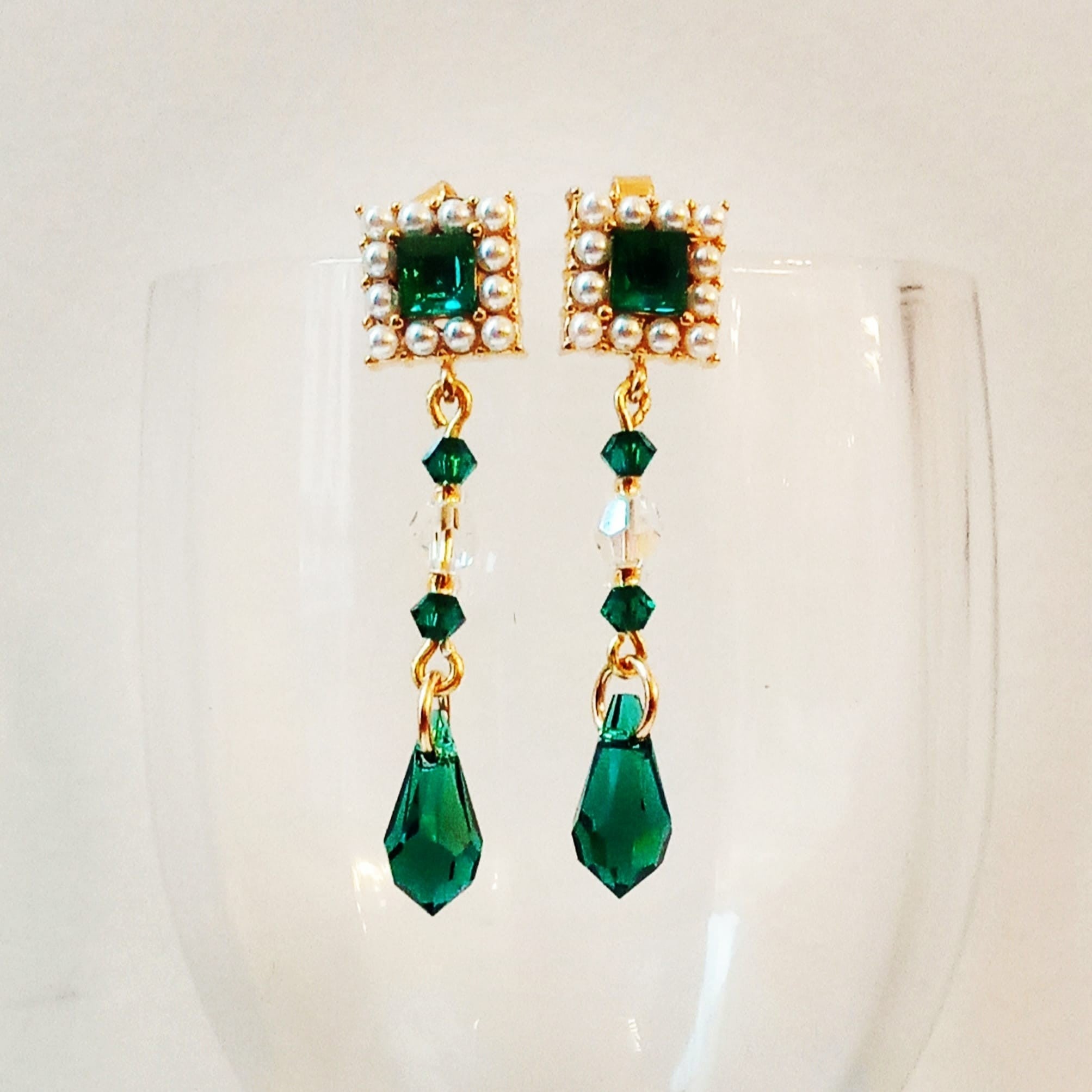 Collier Carré Renaissance Vert