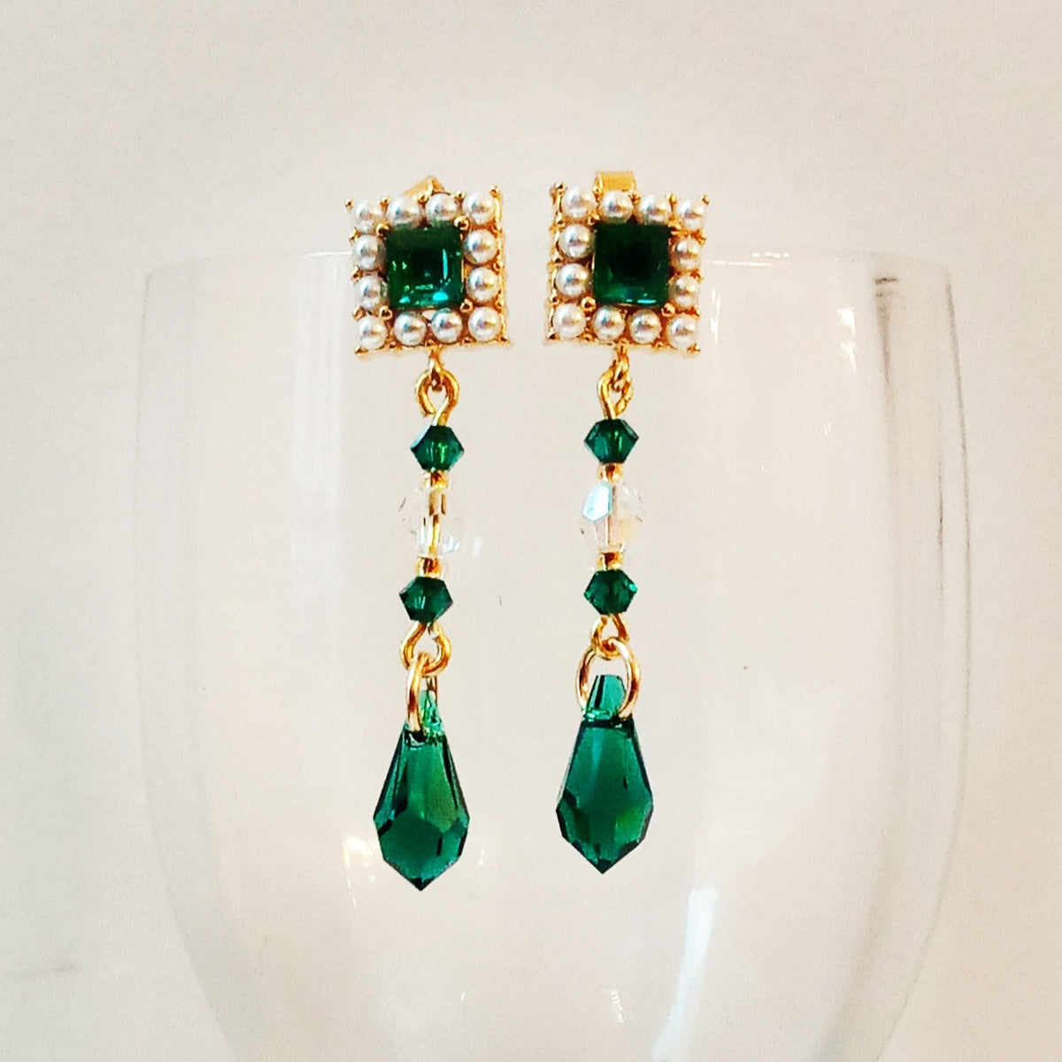 Collier Carré Renaissance Vert