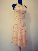 Robe Garden Party: Tissu Daisy jaune (courte et mousseline de soie)